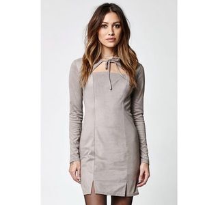 Kendall and Kylie suede tie dress